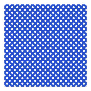 Royal Blue Combination Polka Dots van STaylor Foto Afdruk