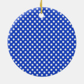 Royal Blue Combination Polka Dots van STaylor Keramisch Ornament (Achterkant)
