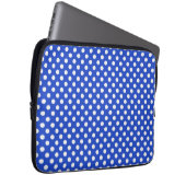 Royal Blue Combination Polka Dots van STaylor Laptop Sleeve (Voorkant Rechts)