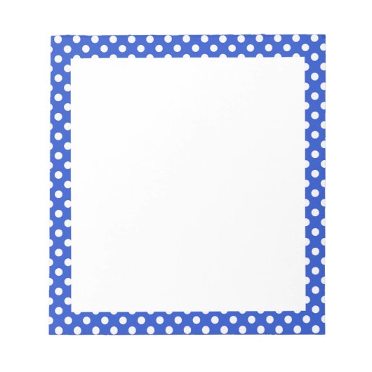 Royal Blue Combination Polka Dots van STaylor Notitieblok (Voorkant)