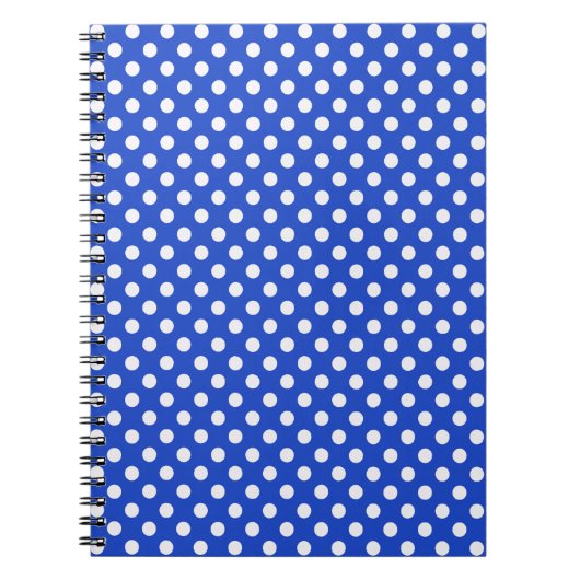 Royal Blue Combination Polka Dots van STaylor Notitieboek (Voorkant)