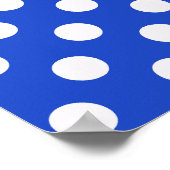 Royal Blue Combination Polka Dots van STaylor Poster (Hoek)