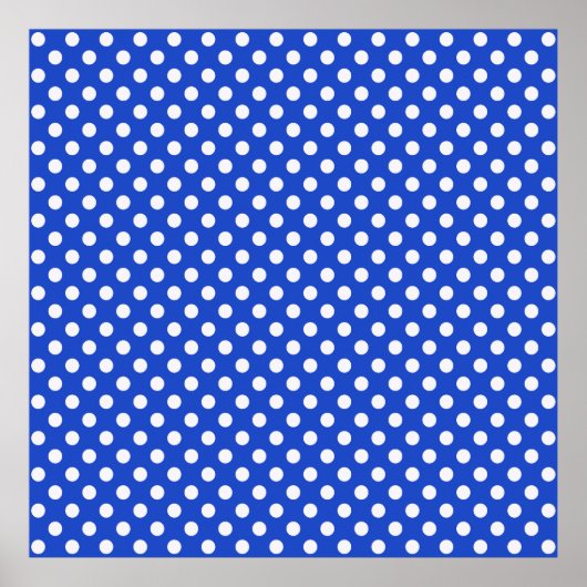 Royal Blue Combination Polka Dots van STaylor Poster (Voorkant)