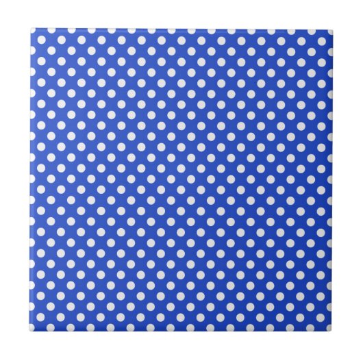 Royal Blue Combination Polka Dots van STaylor Tegeltje (Voorkant)