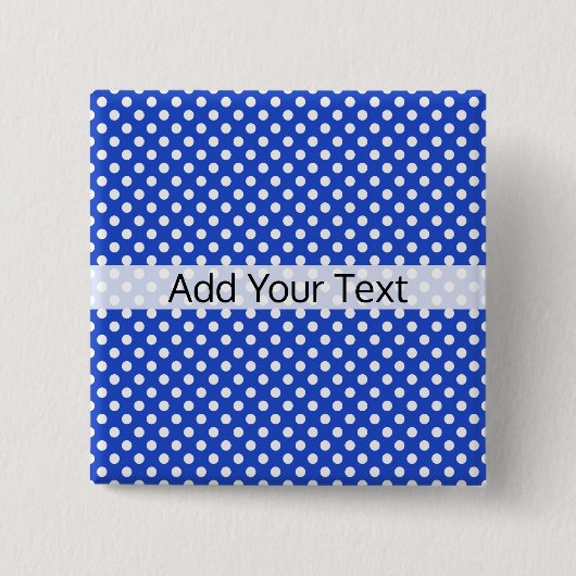 Royal Blue Combination Polka Dots van STaylor Vierkante Button 5,1 Cm (Voorkant)