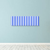 Royal Blue Combination Stripes van Shirley Taylor Canvas Afdruk (Insitu (Houten vloer))