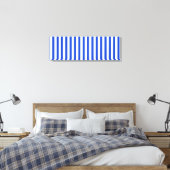 Royal Blue Combination Stripes van Shirley Taylor Canvas Afdruk (Insitu (Slaapkamer))