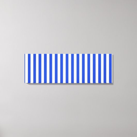 Royal Blue Combination Stripes van Shirley Taylor Canvas Afdruk (Voorkant)
