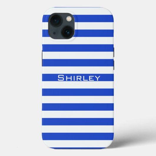 Royal Blue Combination Stripes van Shirley Taylor Case-Mate iPhone Case (Achterkant)
