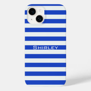 Royal Blue Combination Stripes van Shirley Taylor Case-Mate iPhone 14 Hoesje