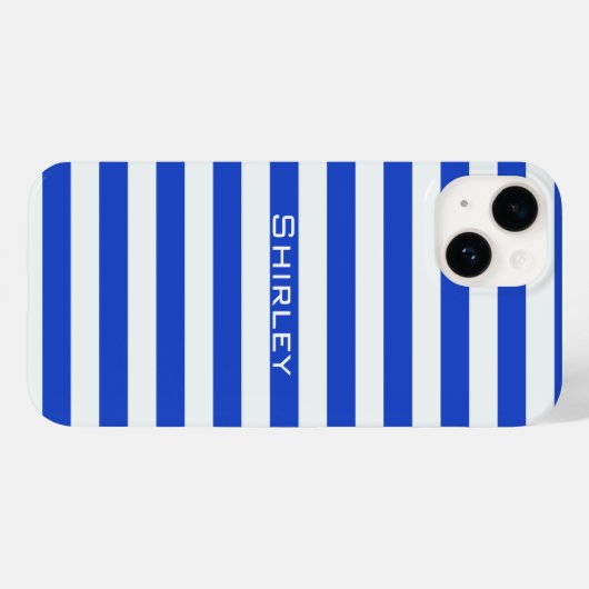 Royal Blue Combination Stripes van Shirley Taylor Case-Mate iPhone Case (Achterkant (horizontaal))