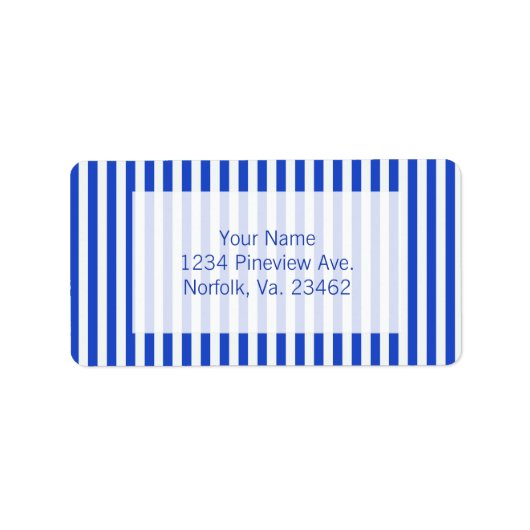 Royal Blue Combination Stripes van Shirley Taylor Etiket (Voorkant)