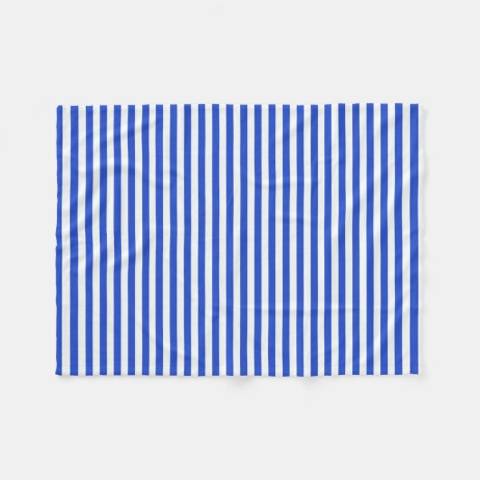 Royal Blue Combination Stripes van Shirley Taylor Fleece Deken (Voorkant (Horizontaal))