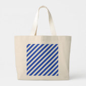 Royal Blue Combination Stripes van Shirley Taylor Grote Tote Bag (Achterkant)