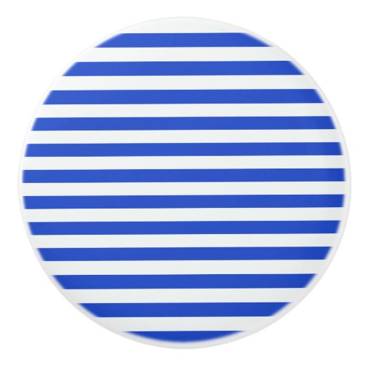 Royal Blue Combination Stripes van Shirley Taylor Keramische Knop (Voorkant)