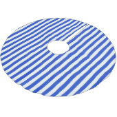 Royal Blue Combination Stripes van Shirley Taylor Kerstboom Rok (Gekanteld)