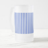 Royal Blue Combination Stripes van Shirley Taylor Matglas Bierpul (Voorkant links)