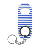 Royal Blue Combination Stripes van Shirley Taylor Mini Flessenopener (Voorkant)