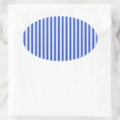 Royal Blue Combination Stripes van Shirley Taylor Ovale Sticker (Tas)