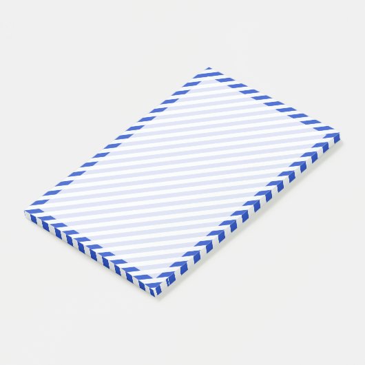 Royal Blue Combination Stripes van Shirley Taylor Post-it® Notes (Schuin)