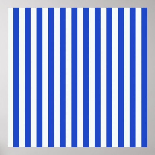 Royal Blue Combination Stripes van Shirley Taylor Poster (Voorkant)