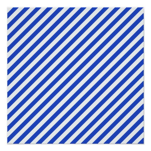 Royal Blue Combination Stripes van Shirley Taylor Poster (Voorkant)