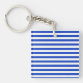 Royal Blue Combination Stripes van Shirley Taylor Sleutelhanger (Voorkant)