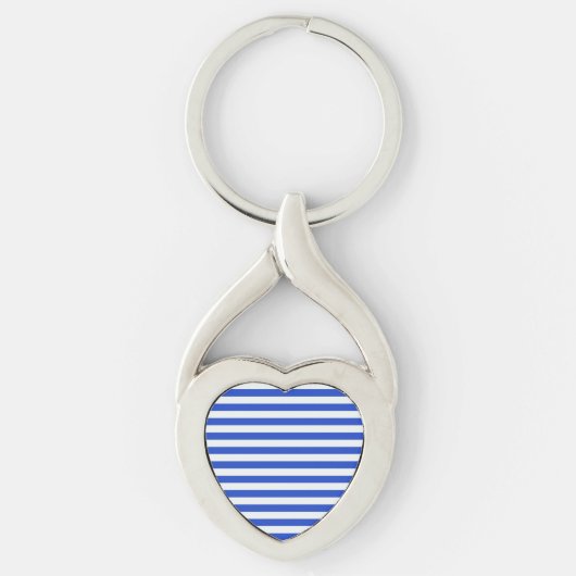 Royal Blue Combination Stripes van Shirley Taylor Sleutelhanger (Voorkant)