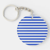 Royal Blue Combination Stripes van Shirley Taylor Sleutelhanger (Voorkant)