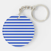 Royal Blue Combination Stripes van Shirley Taylor Sleutelhanger (Achterkant)