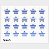Royal Blue Combination Stripes van Shirley Taylor Ster Sticker (Vel)