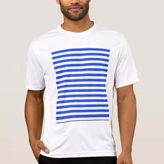 Royal Blue Combination Stripes van Shirley Taylor T-shirt (Voorkant)