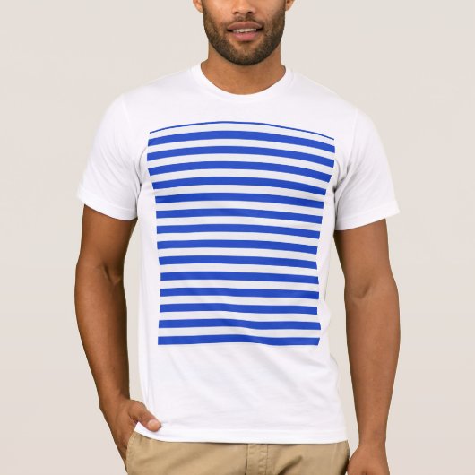 Royal Blue Combination Stripes van Shirley Taylor T-shirt (Voorkant)
