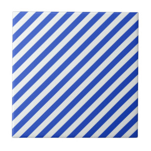 Royal Blue Combination Stripes van Shirley Taylor Tegeltje