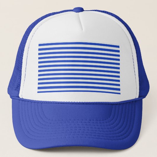 Royal Blue Combination Stripes van Shirley Taylor Trucker Pet (Voorkant)