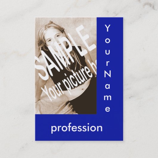 royal blue comkaart visitekaartje (Voorkant)