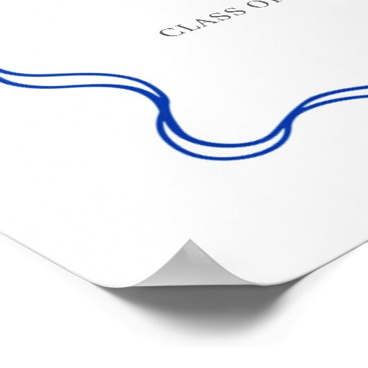 Royal Blue Coquette Nurse Graduation Welcome Sign Poster (Hoek)