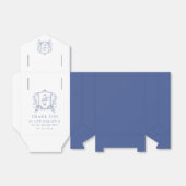 Royal Blue  Crest Wedding Bedankt Bedankdoosjes (Uitgevouwen)