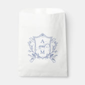 Royal Blue  Crest Wedding Bedankt Bedankzakje (Voorkant)