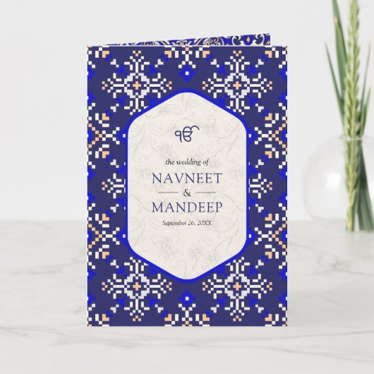 Royal Blue Cross-steek Alles in een sikh bruiloft (Voorkant)