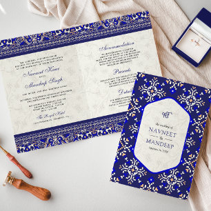 Royal Blue Cross-steek Alles in een sikh bruiloft