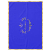 Royal Blue Crown Crest Personalized Tablecloth Tafelkleed (Voorkant)