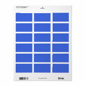 Royal Blue Custom Adresetiketten Etiket (Full Sheet)
