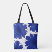 Royal Blue Daisies Tote Bag (Achterkant)