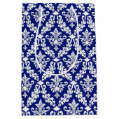  Royal Blue Damask Medium Cadeauzakje (Voorkant)