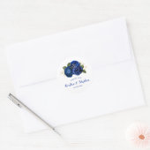 Royal Blue dank u bruiloft Vrijgezellenfeest gunst Ronde Sticker (Envelop)