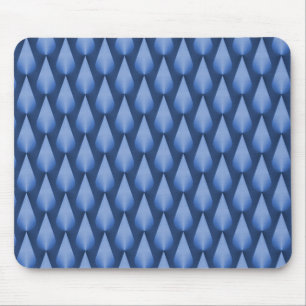 Royal Blue Dazzling Raindrops Mousepad Muismat