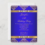 Royal Blue Deco Stripe Gold Diamond Kaart (Voorkant)