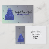 Royal Blue Designer Cake Visitekaartje (Voorkant / Achterkant)