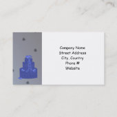 Royal Blue Designer Cake Visitekaartje (Achterkant)